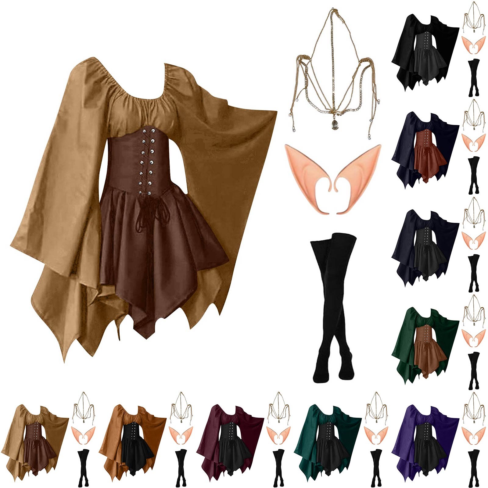 Vintage Fashion Dresses - Halloween Cosplay Palace Victoria Mittelalter Vintage