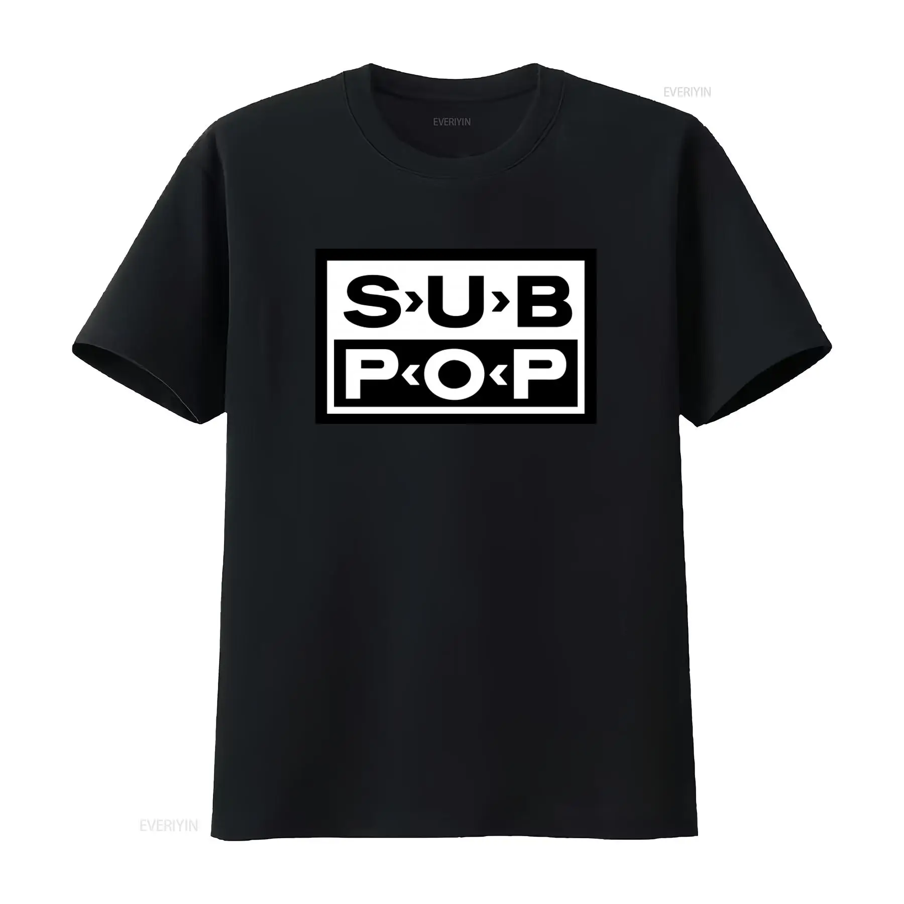 Vintage Fashion Jersey - Sub Pop Logo T-Shirt Schwarz mit