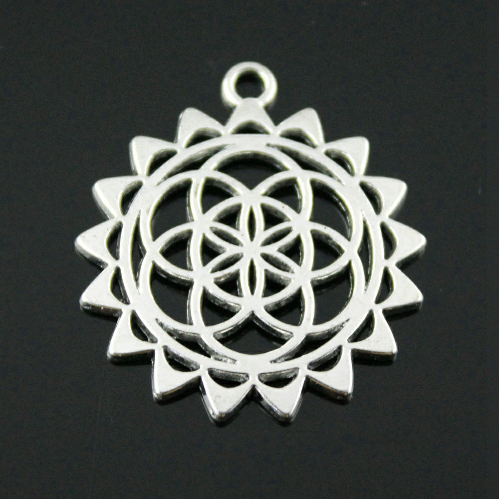 Vintage Fashion Stores - Boho Runde Blume des Lebens Charms