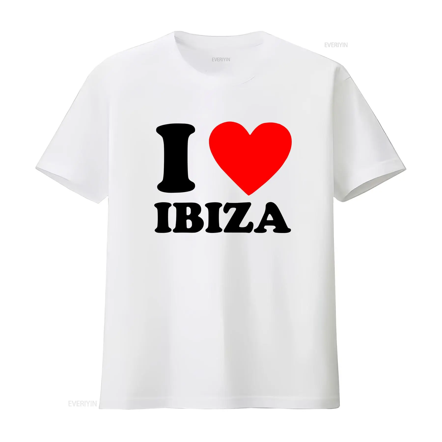 Vintage Fashion Jersey - I Love Heart Ibiza Holiday T-Shirt,