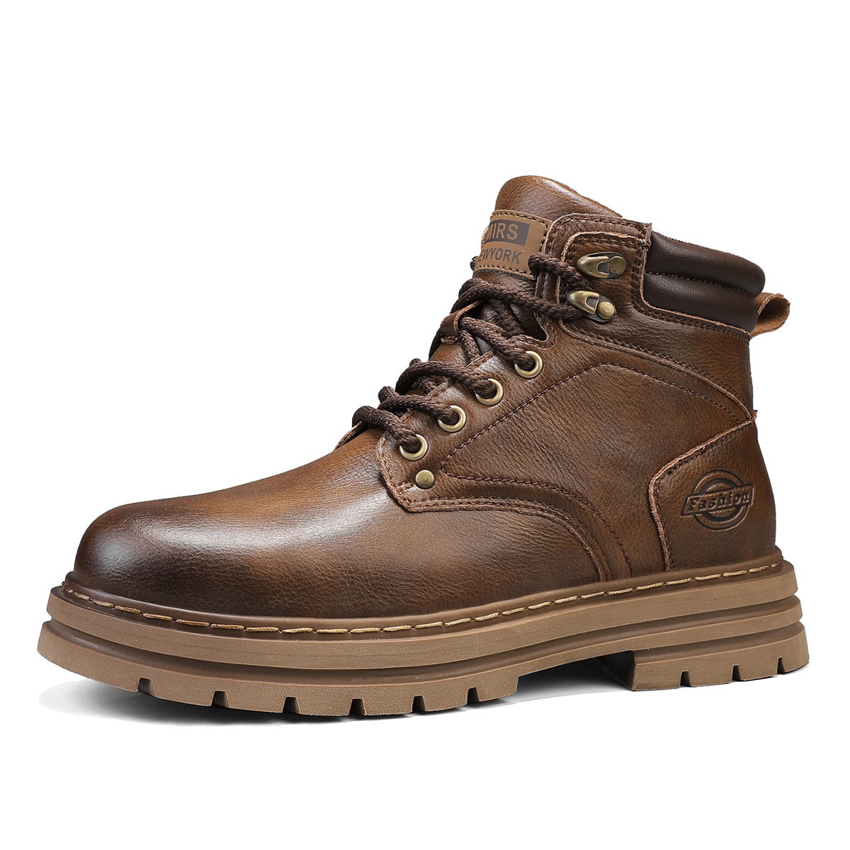 Vintage Outdoor Fashion - Herren Vintage Knöchel-Arbeitsstiefel aus echtem Rindsleder,