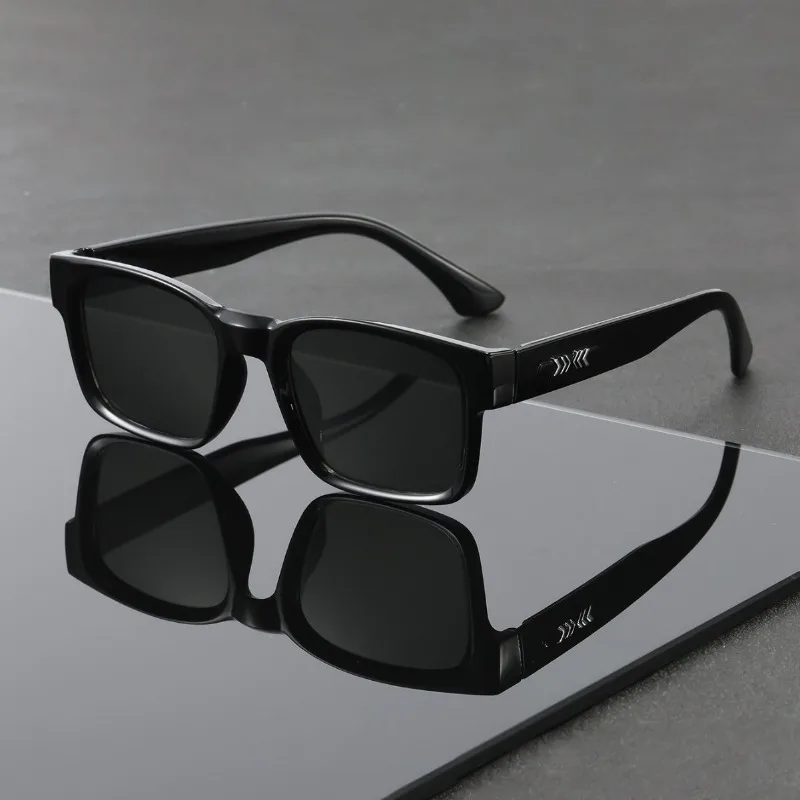 Vintage Fashion Enthusiasts - Vintage-Sonnenbrille mit rechteckigem Rahmen, modisches Luxusmarken-Design,