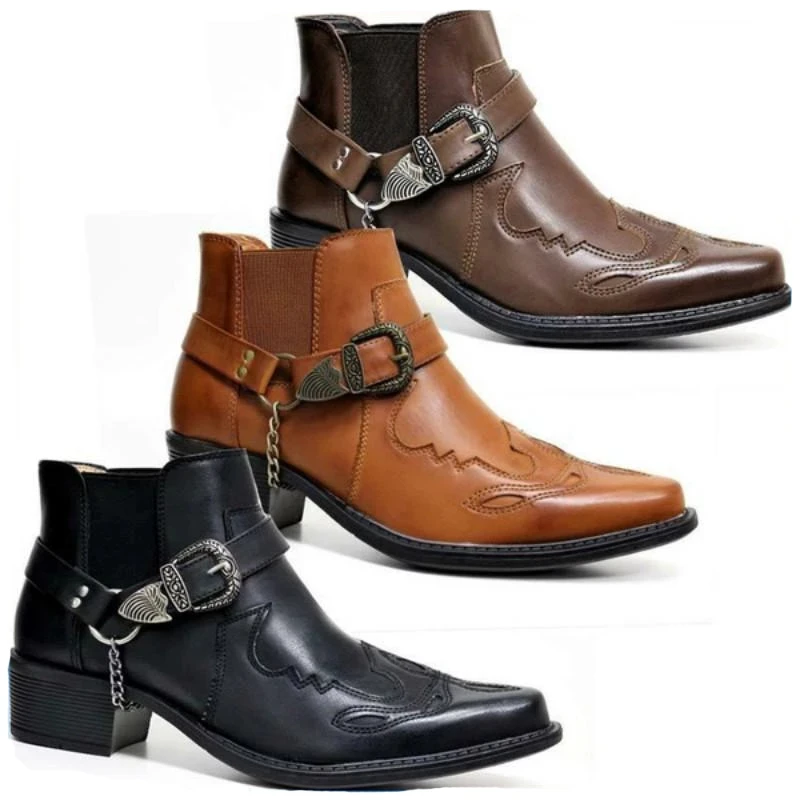 Vintage Fashion Enthusiasts - Modische 2026 Herren Vintage Cowboy-Stiefel aus