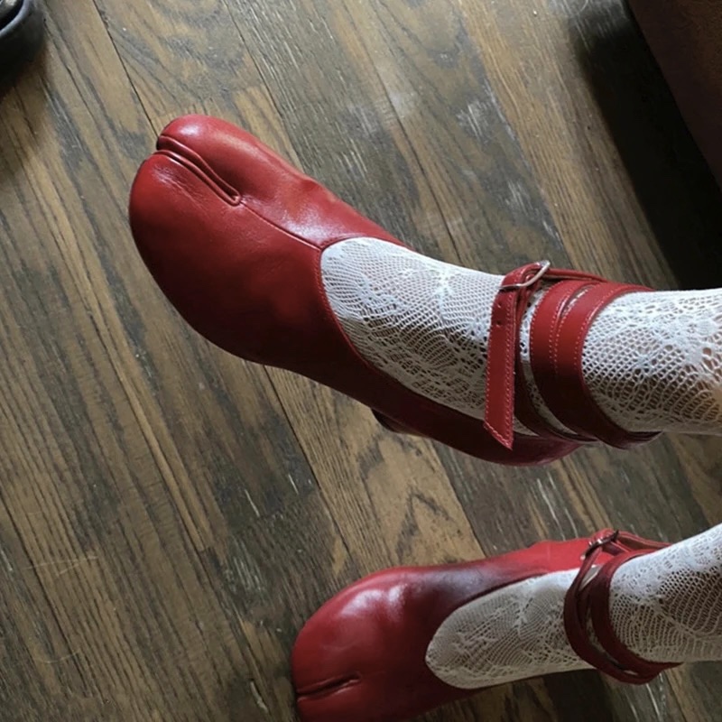 Vintage Fashion Online - 2026 Vintage Frühjahrsmode Split-Toe Damen Pumps