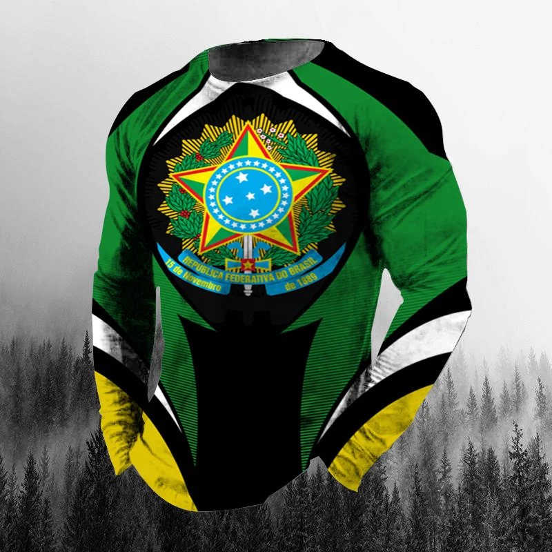 Vintage Brasilien-Flagge 3D-Dr – Vintage Fashion Jersey Bewertung und Preis