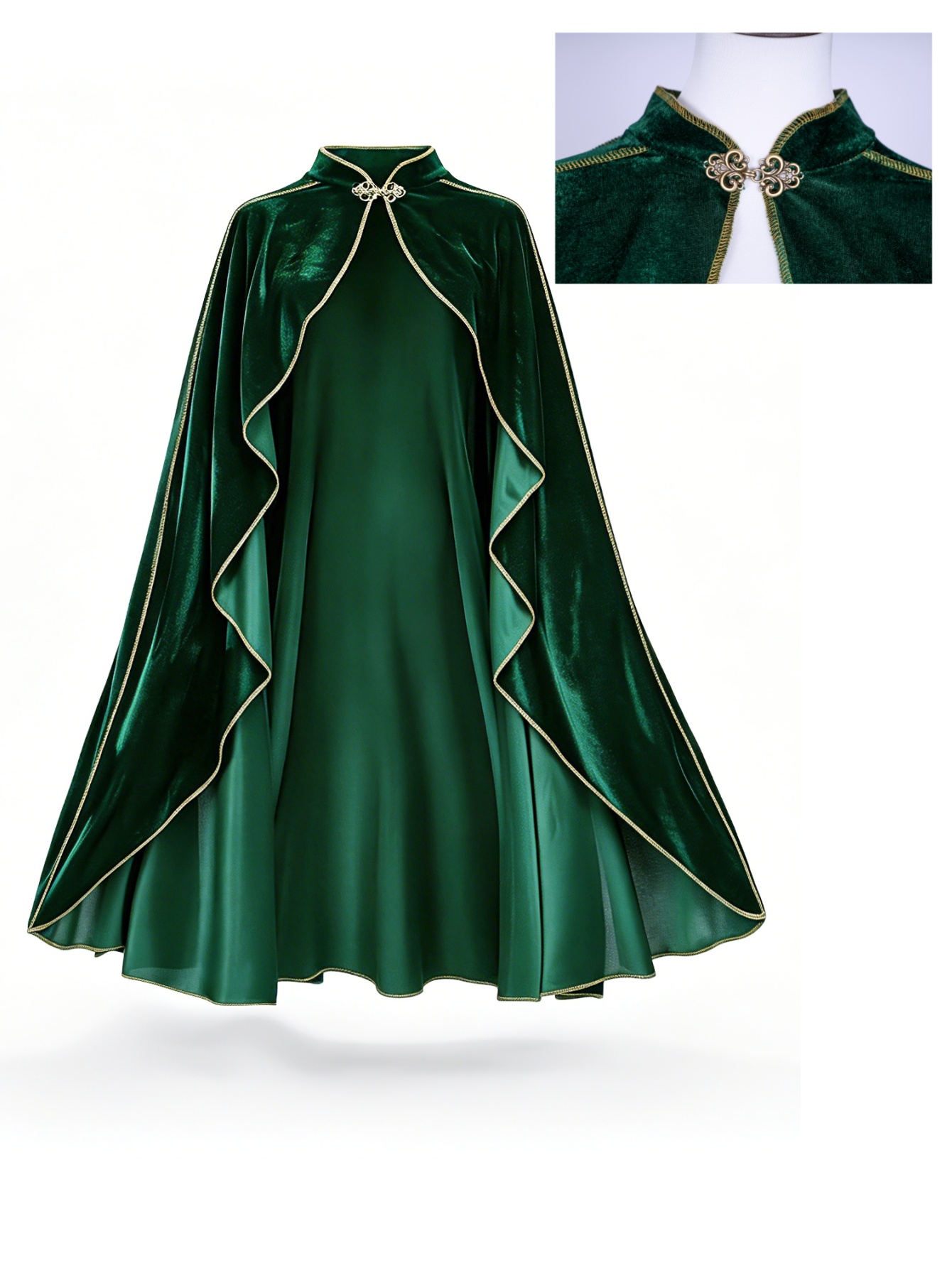 Damen Vintage Grüner Samtumhan – Vintage Fashion Dresses Bewertung und Preis