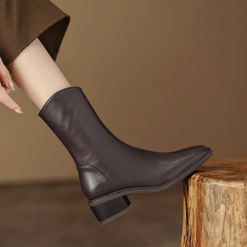 Damen-Stiefeletten aus Leder m – Vintage Fashion Dresses Bewertung und Preis